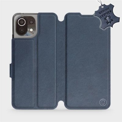 Pouzdro Mobiwear Luxusní kožené flip Xiaomi Mi 11 Lite LTE / 5G - Modré - L_NBS Blue Leather