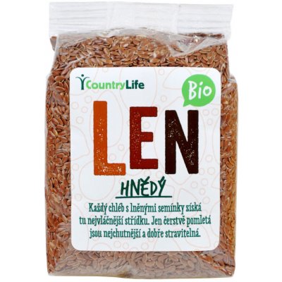 Country Life Len hnědý BIO 300 g – Zboží Mobilmania