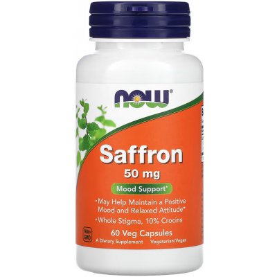 Now Foods Saffron šafrán 60 rostlinných kapslí