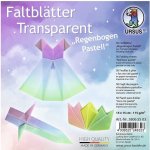 Ursus Papíry na origami transparentní 15x15cm 50ks duhové pastelové