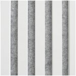 Asko akustický DESIGN bílý (šedý filc) 20 x 400 x 2600 mm 1,04m² – Sleviste.cz