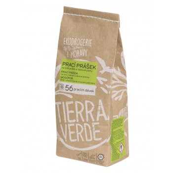 Tierra Verde prací prášek na bílé prádlo a látkové pleny papírový sáček 850 g