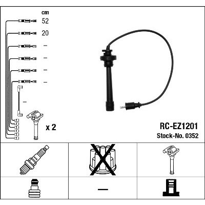 Sada kabelů pro zapalování NGK RC-EZ1201 – Hledejceny.cz