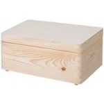 ČistéDřevo Dřevěný box s víkem 40 x 30 x 24 cm bez rukojeti – Hledejceny.cz