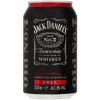 Míchané nápoje JACK DANIELS & COLA 6% 6% 0,33 l (holá láhev)