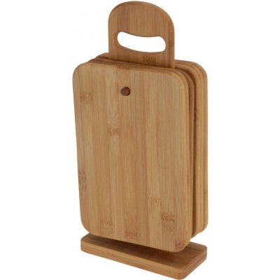 EH Excellent Houseware Krájecí prkénka, sada prkének se stojanem, 34 x 15 cm – Zboží Mobilmania