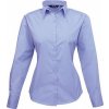 Dámská košile Premier Workwear dámská popelínová košile s dlouhým rukávem modrá řední