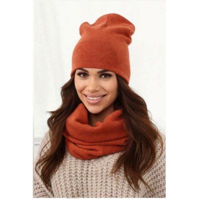 Fashionweek dámská čepice a šála cashmere touch S2468 Rudý – Hledejceny.cz