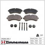 Sada brzdových destiček, kotoučová brzda ZIMMERMANN 29200.205.1