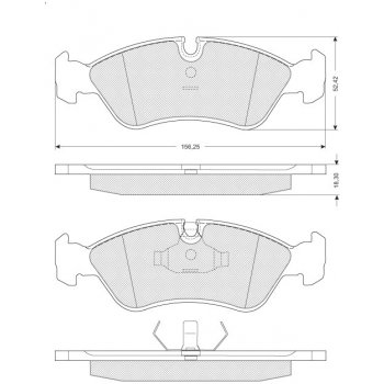 Brzdové destičky, sada - STARLINE - BD S037, 1605746, 1605454 - OPEL ASTRA F hatchback 3/5dv. 1.4 i (1389ccm/44kW/60HP)