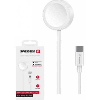 Swissten nabíjecí magnetický kabel pro Apple Watch USB-C 1,2 m bílý 22055512