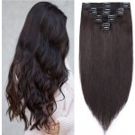 Sego Clip in Extensions Pravé vlasy Prodlužovací příčesek 8 kusů SET levně Remy Hair soft Středně – Zboží Dáma
