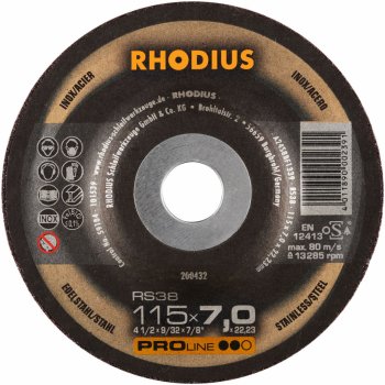 Rhodius Brusný kotouč 115 x 7,0 x 22,23 mm RS38 200432