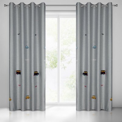 Takoy Dětský závěs ALVIN s autíčky vyšívanými nadýchanou nití 140 x 250 cm-HF-417864 | 140 x 250 cm – Hledejceny.cz