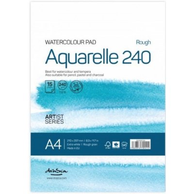 Drasca Art Skicák Aquarelle Rough 240 extra bílý 240g m2 15 listů A4 – Hledejceny.cz