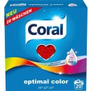 Prášek na praní Coral prášek na praní pro barevné prádlo 20 PD 1,4 kg