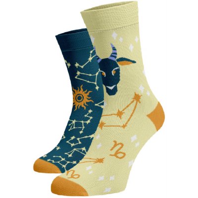 Veselé ponožky Znamení zvěrokruhu Kozoroh Bavlna Tmavě modrá – Zboží Mobilmania