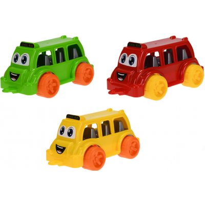 Teddies Autobus pre najmenších plast 26cm na voľný chod 3 farby 12m +