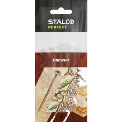 Vrut konstrukční do dřeva, zápustná hlava TX25, 6,0 x 60 mm, STALCO PERFECT, bal.8 ks – Hledejceny.cz