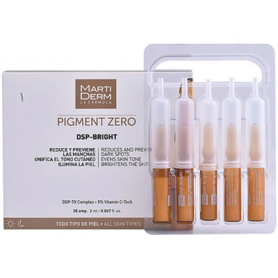 Martiderm Pigment Zero DSP-BRIGHT ampulky pro rozjasnění pleti s vitamínem C 30 x 2 ml – Zbozi.Blesk.cz