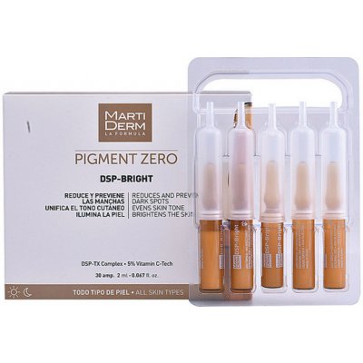 Martiderm Pigment Zero DSP-BRIGHT ampulky pro rozjasnění pleti s vitamínem C 30 x 2 ml