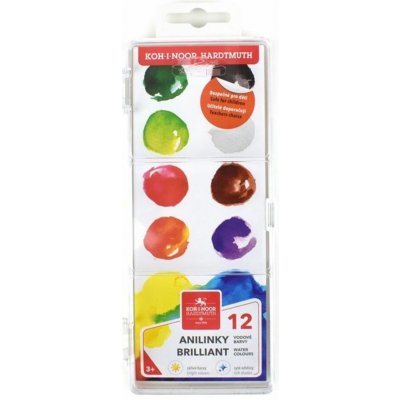 Koh-i-noor brilantní vodovky Anilinky obdélník 12 cm – Zboží Dáma