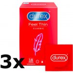 Durex Feel Thin Classic balíček 2+1 54ks – Zbozi.Blesk.cz