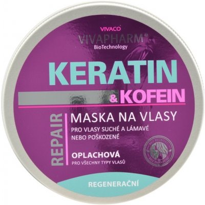 VivaPharm Keratinová maska na vlasy s kofeinem 200 ml – Zbozi.Blesk.cz