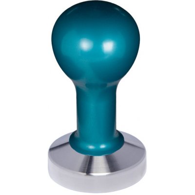 Buna Café Tamper kov modrý, nerez mat, plochý 58,55 mm – Sleviste.cz
