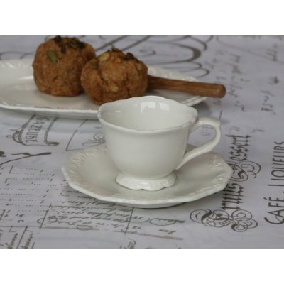 Chic Antique Porcelánový šálek s podšálkem Espresso Provence porcelán 100 ml – Zboží Mobilmania