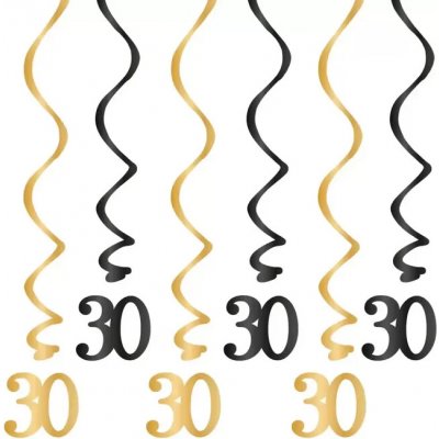 Závěsné narozeninové spirály 30. narozeniny – Zboží Mobilmania