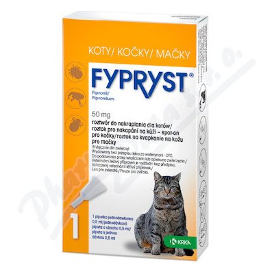 Fypryst spot-on pro kočky 50 mg 1 x 0,5 ml – Hledejceny.cz
