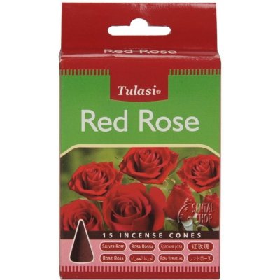 Tulasi Red rose indické vonné františky 15 ks – Zboží Dáma