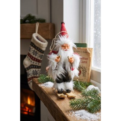 MagicHome Vánoční dekorace, Santa na lyžích, 18 cm – Hledejceny.cz