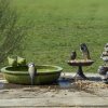 Zahradní krmítko a budka Esschert Design Pítko pro ptáky 31 cm keramické zelené