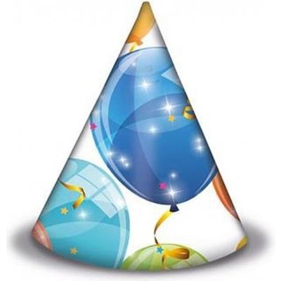 Godan ČEPIČKY papírové Sparkling Balloons 6ks – Zboží Dáma