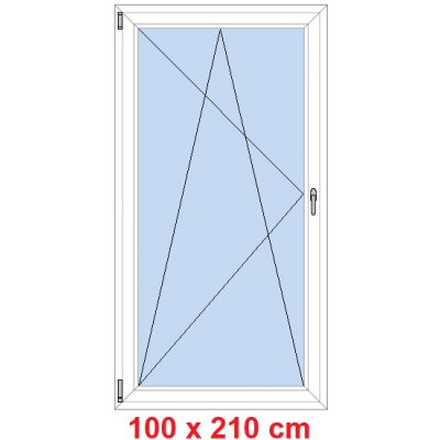 Soft Balkonové dveře otevíravé a sklopné Černá krupička/Černá krupička levé 100 x 210 cm – Hledejceny.cz