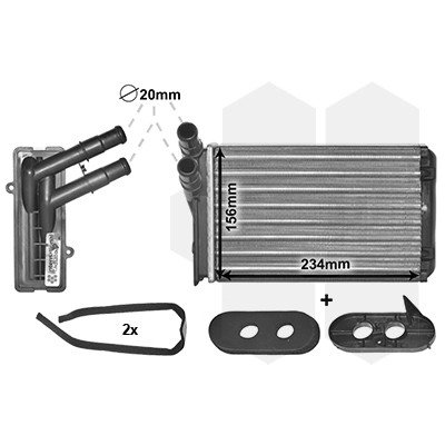 58006060 VAN WEZEL Vymenik tepla, vnitrni vytapeni | Zboží Auto