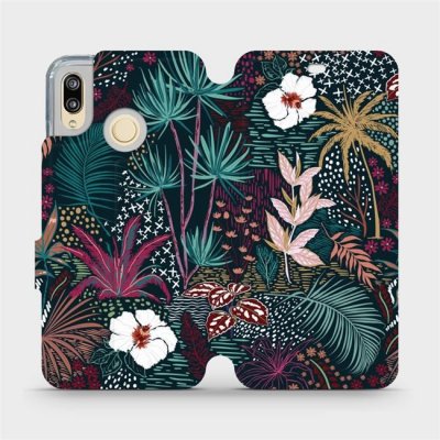 Pouzdro Mobiwear Flip Huawei P20 Lite - VP13S Temná flóra – Zbozi.Blesk.cz