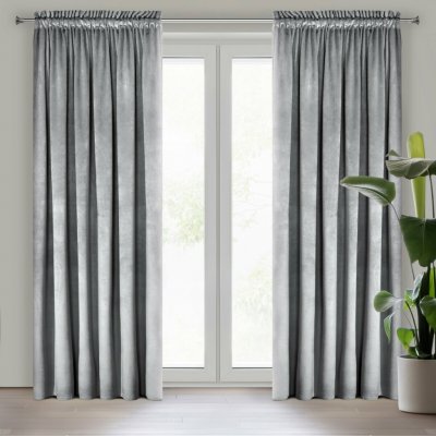Design 91 ZATEMŇOVACÍ ZÁVĚS NA PÁSCE ROSA 140X270 CM STŘÍBRNÁ – Hledejceny.cz