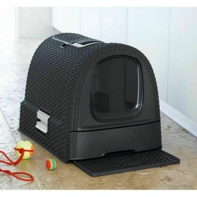 Curver WC kryté Rattan 39 x 39 x 51 cm – HobbyKompas.cz