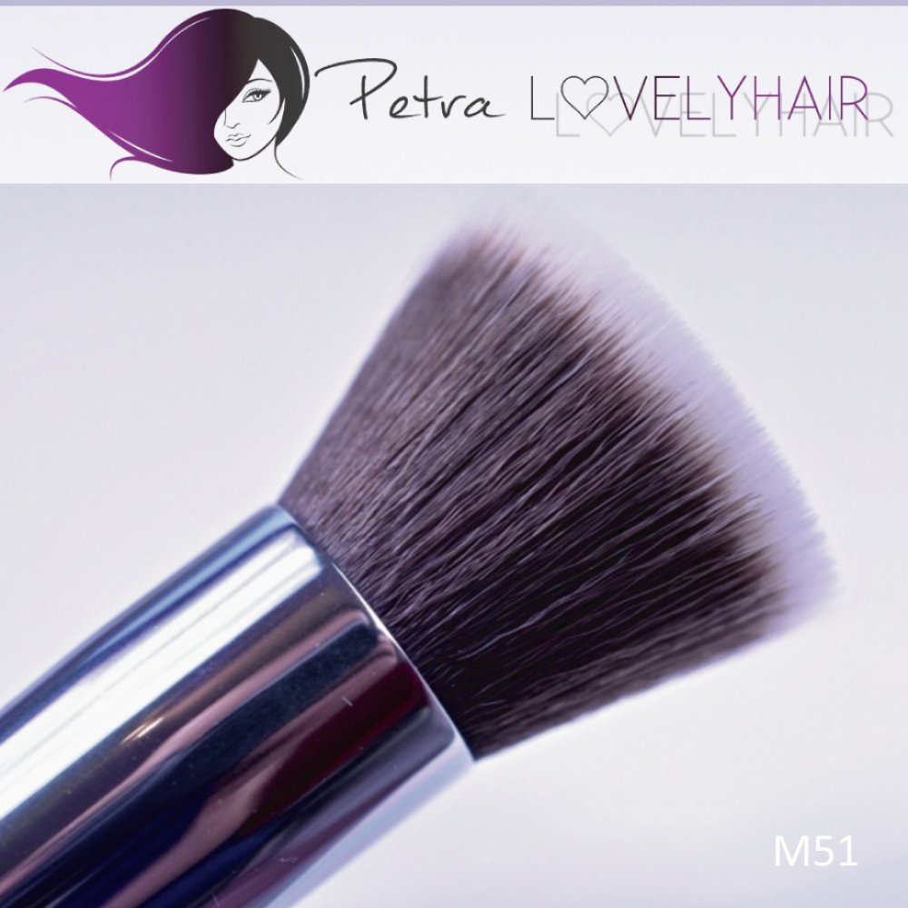 Petra Lovely Hair M51 kosmetický štětec na tekutý makeup a pudr Flat Top 16  cm | Srovnanicen.cz