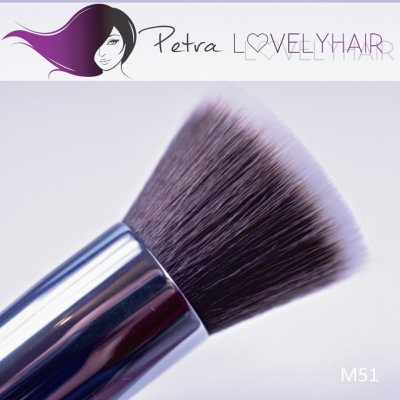 Petra Lovely Hair M51 kosmetický štětec na tekutý makeup a pudr Flat Top 16 cm