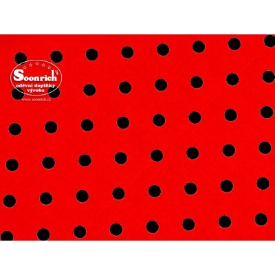 Soonrich látka na patchwork černý puntík ptw074 – Hledejceny.cz