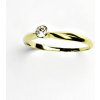 Prsteny Čištín žluté zlato prstýnek s čirým zirkonem bílý zirkon VR 32