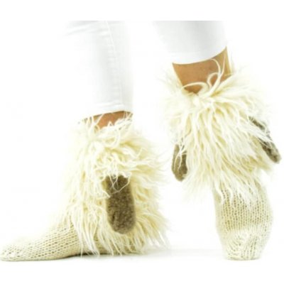 Woolnil Ručně pletené ponožky s motivem „ALPAKA“ – Sleviste.cz