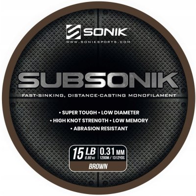 Sonik Subsonik Brown 1200 m 0,31 mm – Zboží Mobilmania