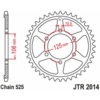 JT Sprockets JTR 2014-48ZBK | Zboží Auto
