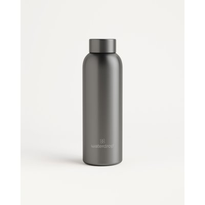 Waterdrop Thermo Steel Metal nerezová láhev na vodu barva Charcoal 600 ml – Zboží Dáma
