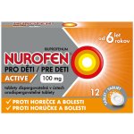 NUROFEN PRO DĚTI ACTIVE POR 100MG POR TBL DIS 12